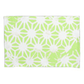 Langgroen geometrisch patroon kussensloop (Voorkant)