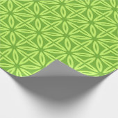 Langgroen patroon cadeaupapier (Hoek)