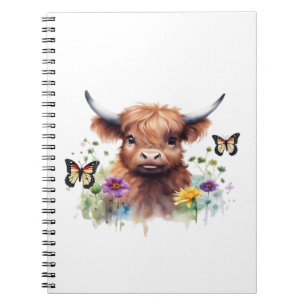 Langharig Highland Baby Koe Classic T-shirt Notitieboek