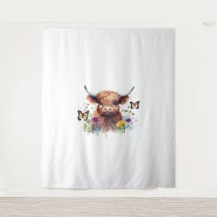 Langharig Highland Baby Koe Classic T-shirt Wandkleed