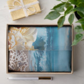 Langharige Chihuahua Beach Decoupage Tissuepapier (Geschenk)