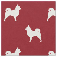 Langharige Chihuahua Silhouetten Rood en Wit