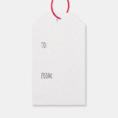 Langharige crème teckel Schattige hondenkerst Cadeaulabel (Achterkant)