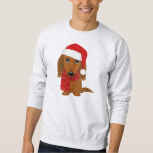 Langharige Dachshund Kerstmis Hond Trui