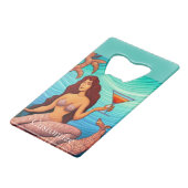 langharige Martini zeemeermin Thunder_Cove Kredietkaart Flessenopener (Achterkant Gekanteld)