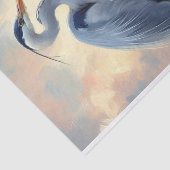 langharige reiger decoupage tissuepapier (Detail)