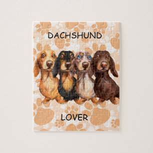 langharige teckel legpuzzel
