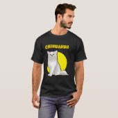 langharige witte chihuahua t-shirt (Voorkant volledig)