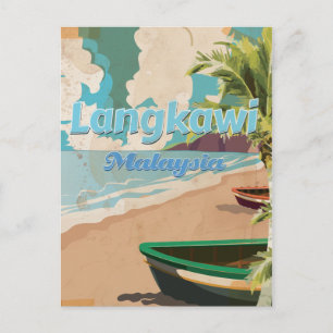 Langkawi Maleisië Vintage vakantieposter Briefkaart