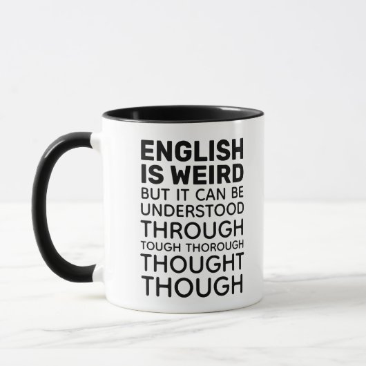 L'anglais est bizarre et drôle Grammar Mug (Gauche)