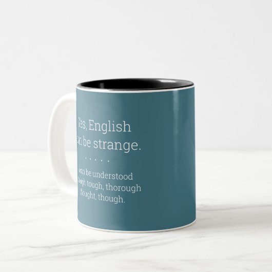 L'anglais peut être étrange - Mug de la Grammaire  (Devant gauche)