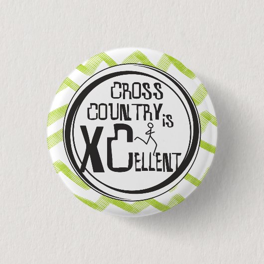 Langlaufen is XCellent © Ronde Button 3,2 Cm (Voorkant)