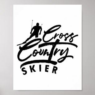 Langlaufen Skiloper Xc Ski Wintersport Sneeuw Poster