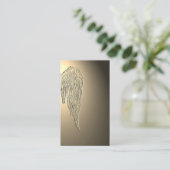 L'angle s'envole les cartes de visite légers d'or (Debout devant)