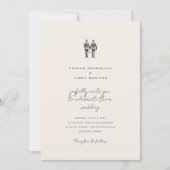 Langley bruiloft uitnodiging twee bruidegoms (Voorkant)