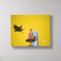 Langley Crow Light Post Gele Roze Kunst