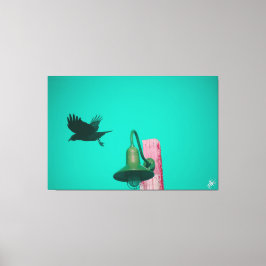 Langley Crow op Light Post Series #11 Canvas Afdruk