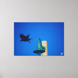 Langley Crow op Light Post Series #3 Canvas Afdruk