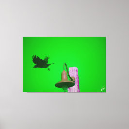 Langley Crow op Light Post Series #9 Canvas Afdruk