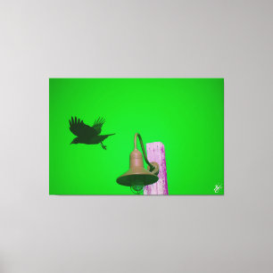 Langley Crow op Light Post Series #9 Canvas Afdruk
