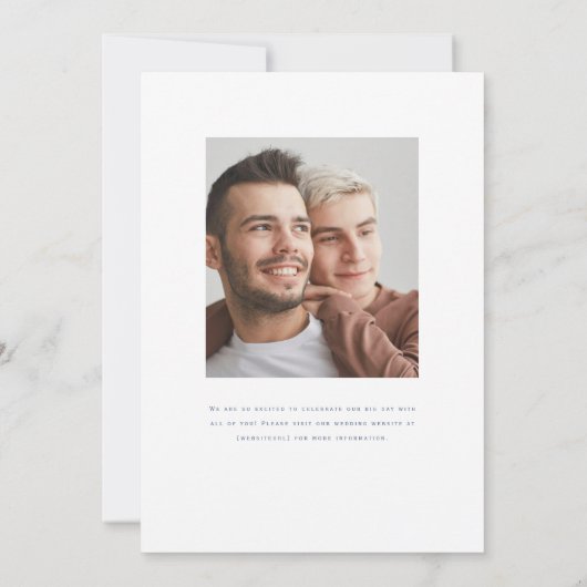 Langley Faire-part de mariage Deux pièces (Dos)