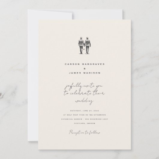 Langley Faire-part de mariage Deux pièces (Devant)