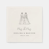 Langley Mrs. Wedding Servet (Voorkant)