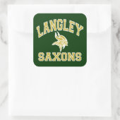 Langley Saxons Vierkante Sticker (Tas)