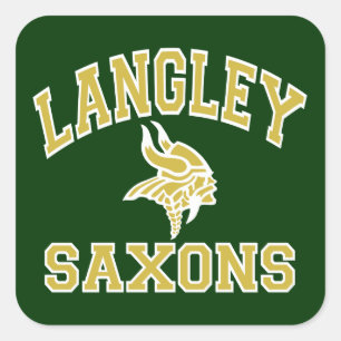 Langley Saxons Vierkante Sticker