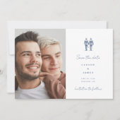 Langley Wedding Two Grooms Save The Date (Voorkant)