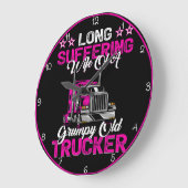Langlijdende vrouw Grumpy Trucker Grote Klok (Hoek)