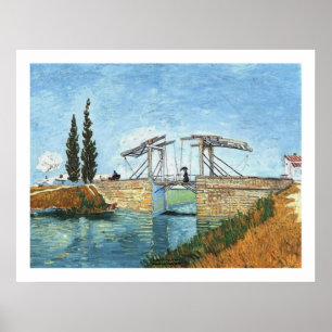 Langlois Bridge in Arles door Vincent van Gogh Poster