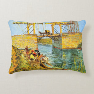 Langloisbrug in Arles door Vincent van Gogh Accent Kussen
