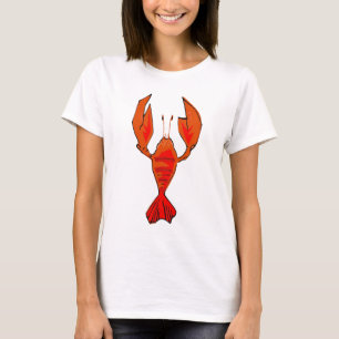 langoesten of kreeften in het rood t-shirt