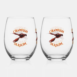 Langoesten op de Bayou Wijnglas Zonder Voet