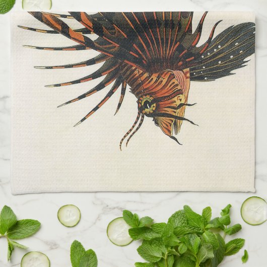 langoesten, zeedieren theedoek (Gevouwen)