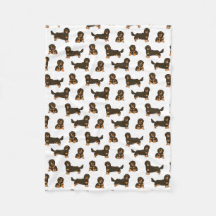 Langoharige Dachshund Fleece Deken