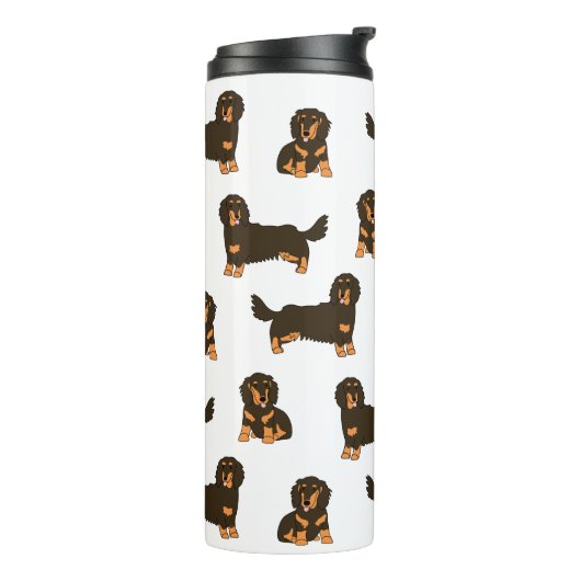 Langoharige Dachshund Thermosbeker (Gedraaid links)