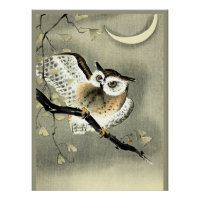Langooruil op een boomtak door Ohara Koson