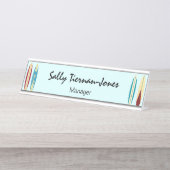  langplanken bureau naambordje (Voorkant)