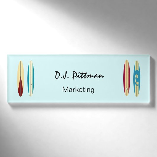 langplanken naambadge (Voorkant)