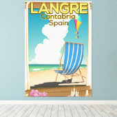 Langre, Cantabria Spanje strandposter Canvas Afdruk (Insitu (Houten vloer))