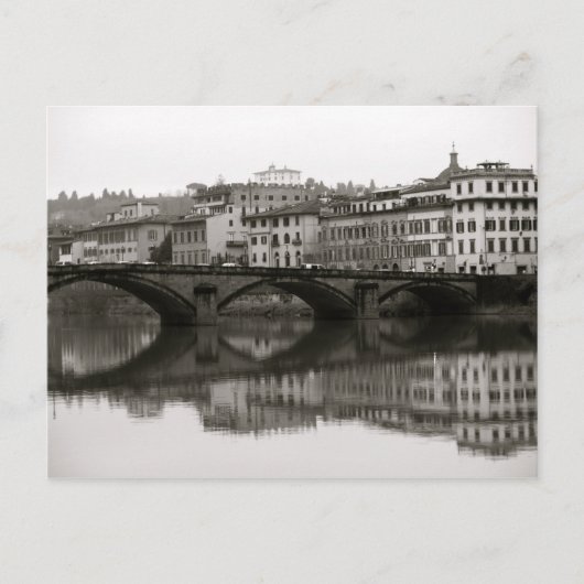 Langs de Arno in Florence, Italië Briefkaart (Voorkant)
