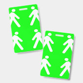 Langs de groene kant badge (Voor- en achterkant)