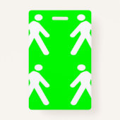 Langs de groene kant badge (Achterkant)