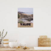 Langs de Rocky Path (waarde) Poster (Keuken)