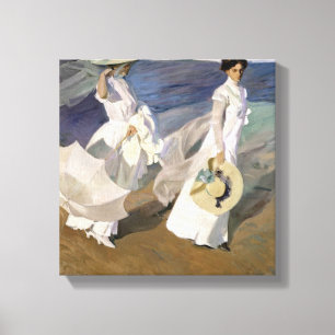 Langs de Seashore, 1909 Canvas Afdruk