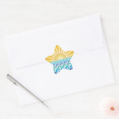 Langs de Waves Blue Star Sticker (Envelop)