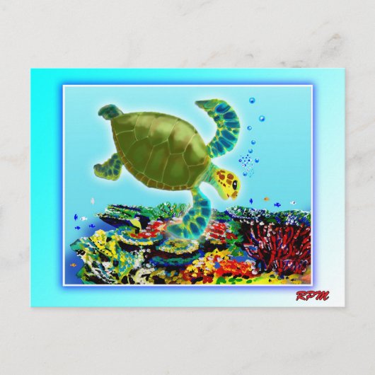 Langs het Great Barrier Reef Briefkaart (Voorkant)