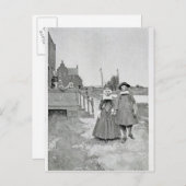 Langs het Kanaal in het Oude Manhattan Briefkaart (Voorkant / Achterkant)